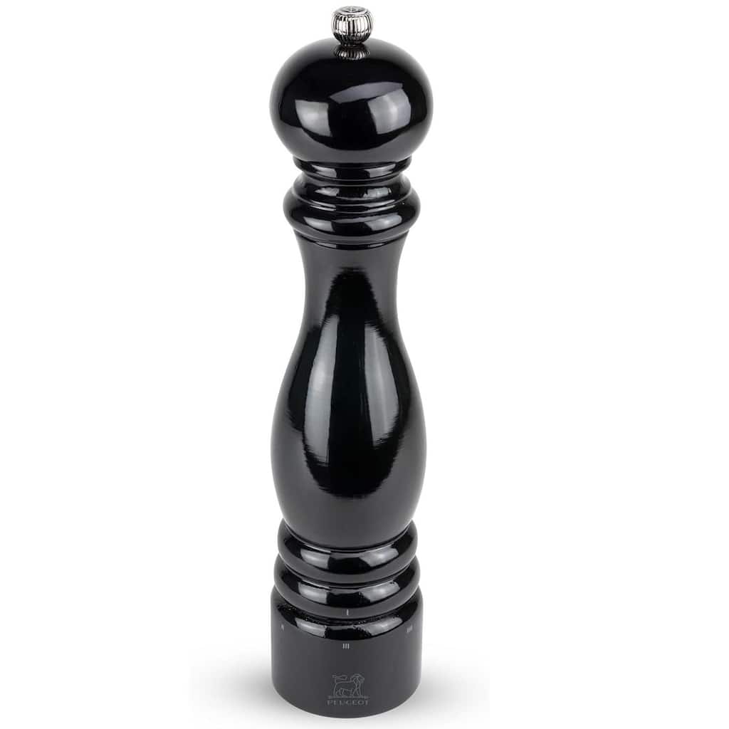 Peugeot Paris u'Select Zirlion Salt Mill, Black Lacquer, 12 inch, Adjustable Grind