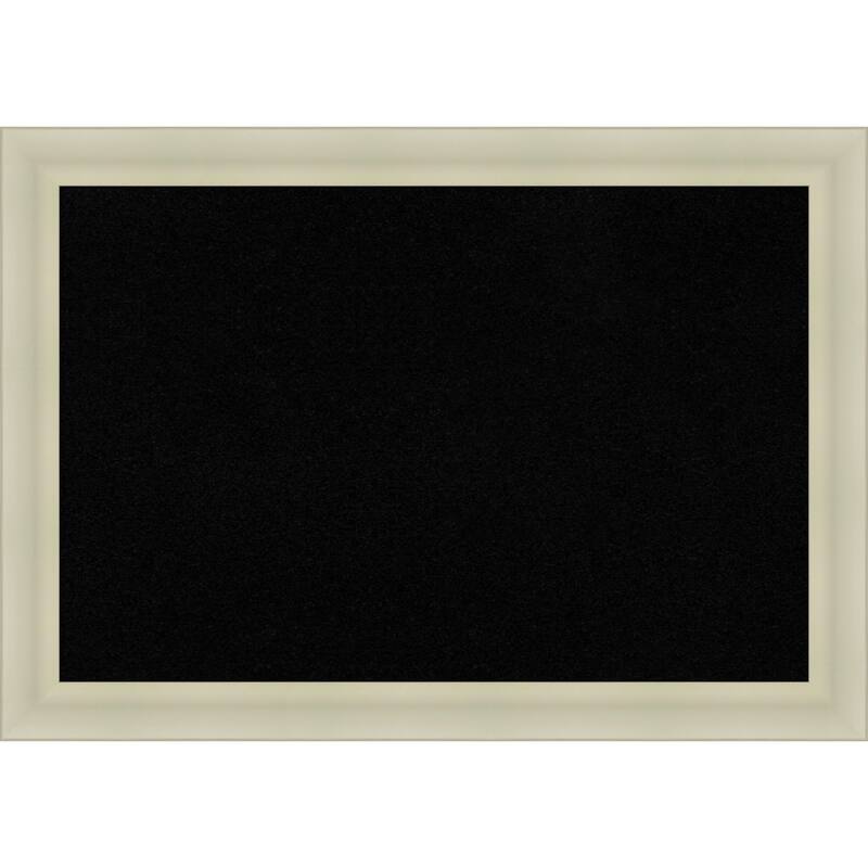 Oliver Warm Silver Wood Framed Cork Board - Bulletin Board, Organization Board, Pin Board