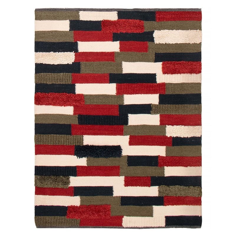ECARPETGALLERY Braid weave Sienna Red Wool Rug - 5'10 x 7'8 - Red - 5'10 x 7'8
