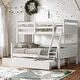preview thumbnail 2 of 29, Twin over Full Bunk Bed with Ladder, Twin Size Trundle, Safety Guardrail