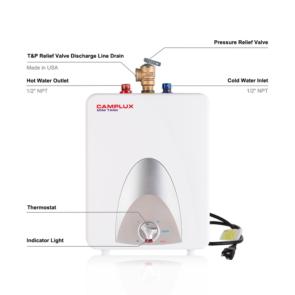 Camplux 3.18 GPM Liquefied Propane Tankless Water Heater Indoor
