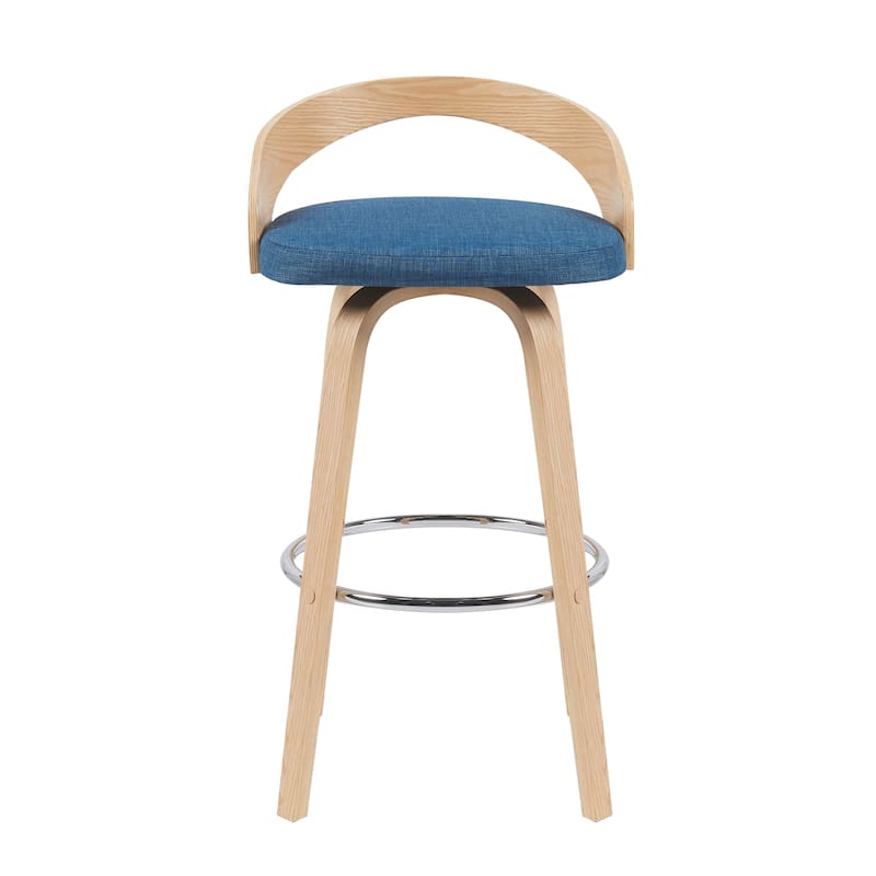 Carson Carrington Solavagen Mid-Century Modern Swivel Counter or Bar Stool