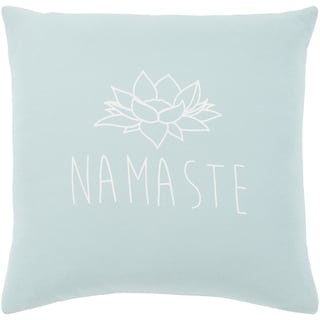 Artistic Weavers Blessed Blue "Namaste" Throw Pillow Cover (20" x 20")
