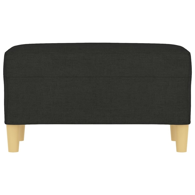 vidaXL Bench Black Polyester, Foam, Plywood Medium Bench Rectangular - 13.8 x 27.6 x 16.1 in