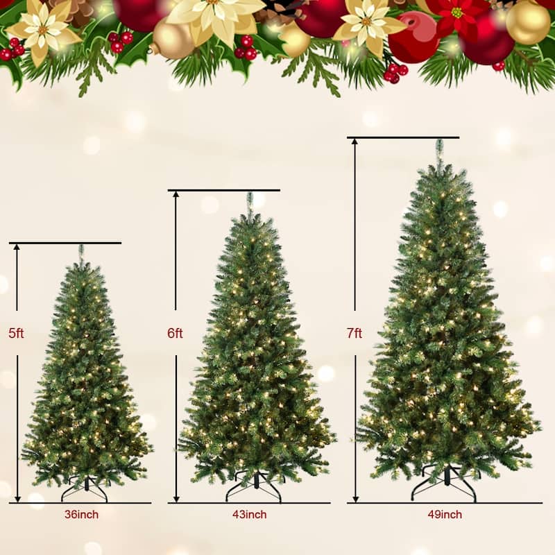 5FT PE/PVC mixed automatic Christmas tree With Warm White Lights