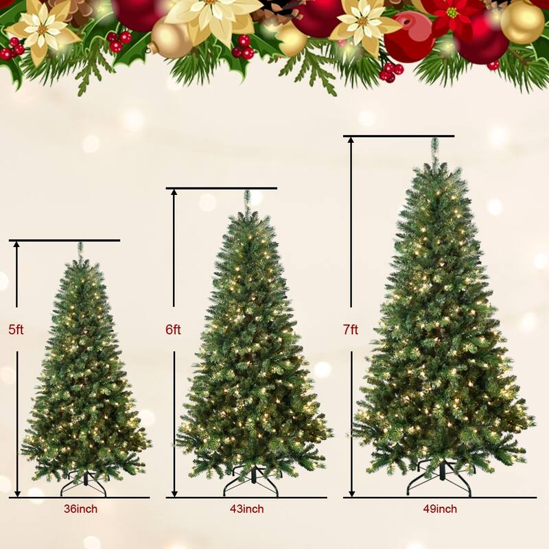 6FT PE/PVC Mixed Automatic Christmas Tree With Lights