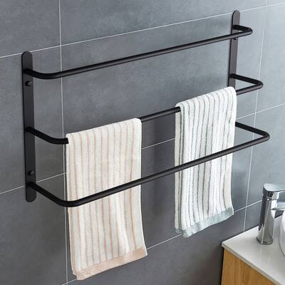 Multipurpose Stainless Steel Stagger Layers Wall Mounted Towel Rack