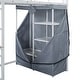 preview thumbnail 59 of 61, Loft Metal Bed with Desk,Shelves,Power Outlet,LED Light and Wardrobe