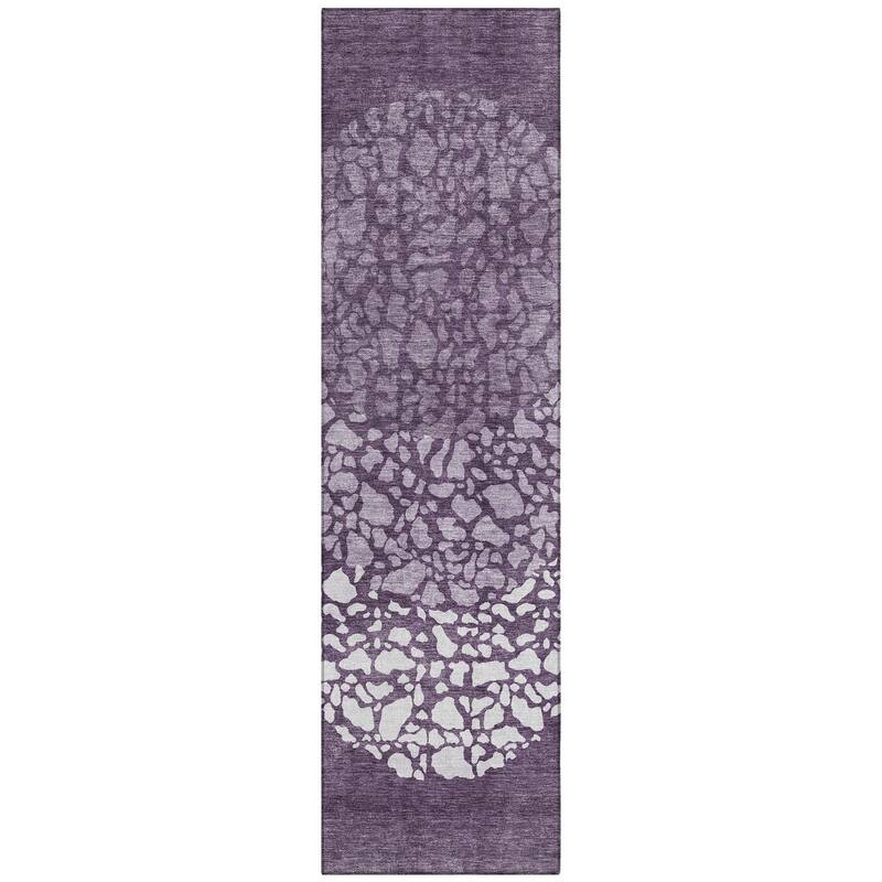 Machine Washable Indoor/ Outdoor Chantille Modern Mosaic Rug