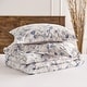 preview thumbnail 2 of 4, Chanasya Soft Blue Botanical Leaf 3-Piece Reversible Comforter Set
