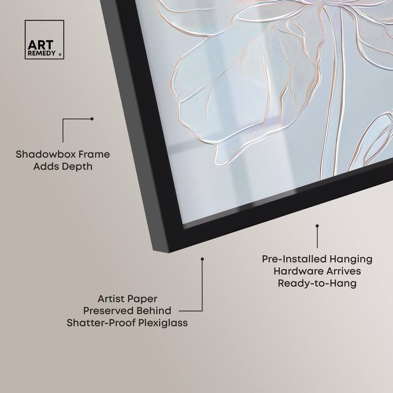 Embossed Flower I Shadowbox by Art Remedy