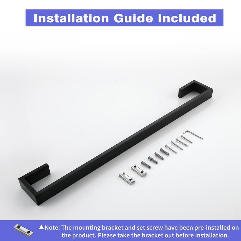24'' Wall Mounted Towel Bar Towel Holder(Set of 2)