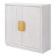 preview thumbnail 1 of 7, Uttermost Emma 2 Door White Cabinet - 32.25'' H X 32'' W X 14.25'' D