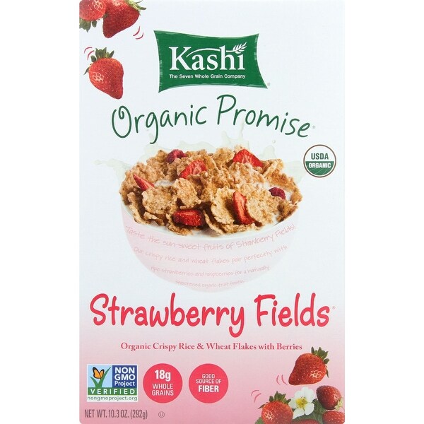 Kashi Cereal - Organic - Rice and Wheat - Organic Promise - Strawberry Fields - 10.3 oz - case of 12