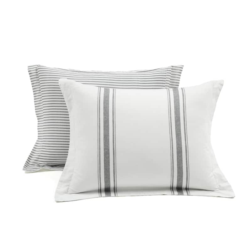 Lush Decor Farmhouse Stripe 3-piece Comforter Set