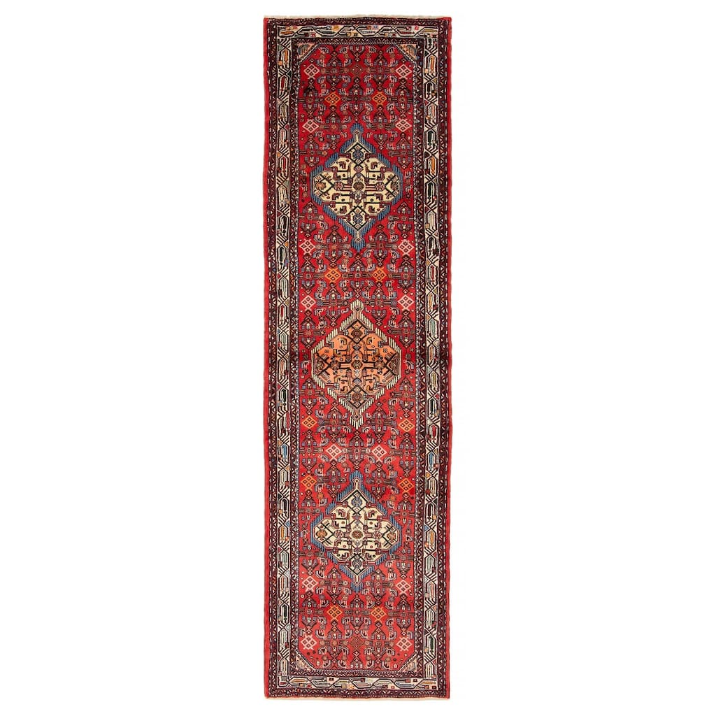 ECARPETGALLERY Hand-knotted Konya Anatolian Red Wool Rug - 2' 8" x 9' 8"