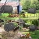 preview thumbnail 12 of 13, Outdoor Dual Chamber Tumbler Compost Bin 360° Dual Chamber Rotary Composter, 37.5 Gallon