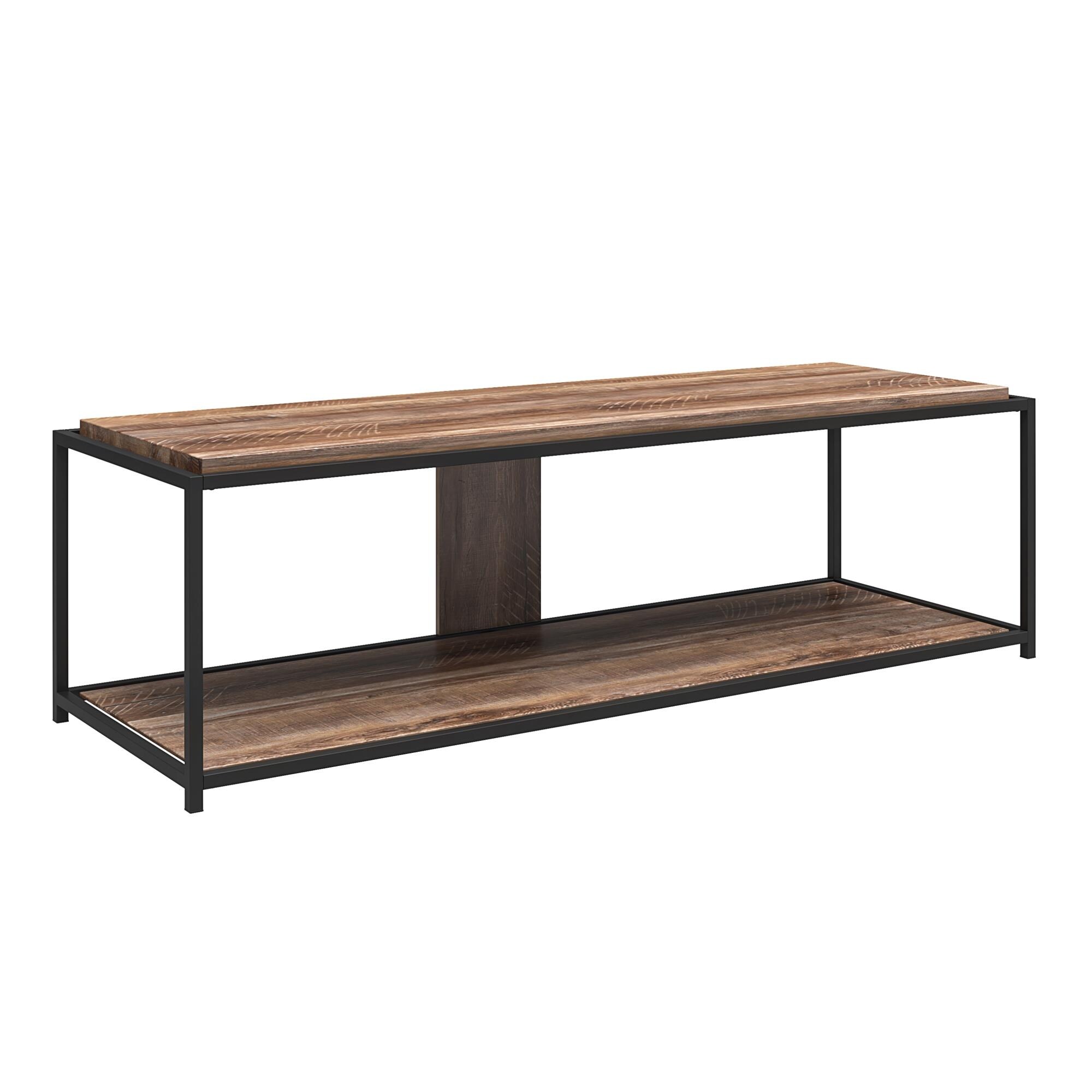 Ameriwood Home Machias TV Stand for 65" TVs, Weathered Oak