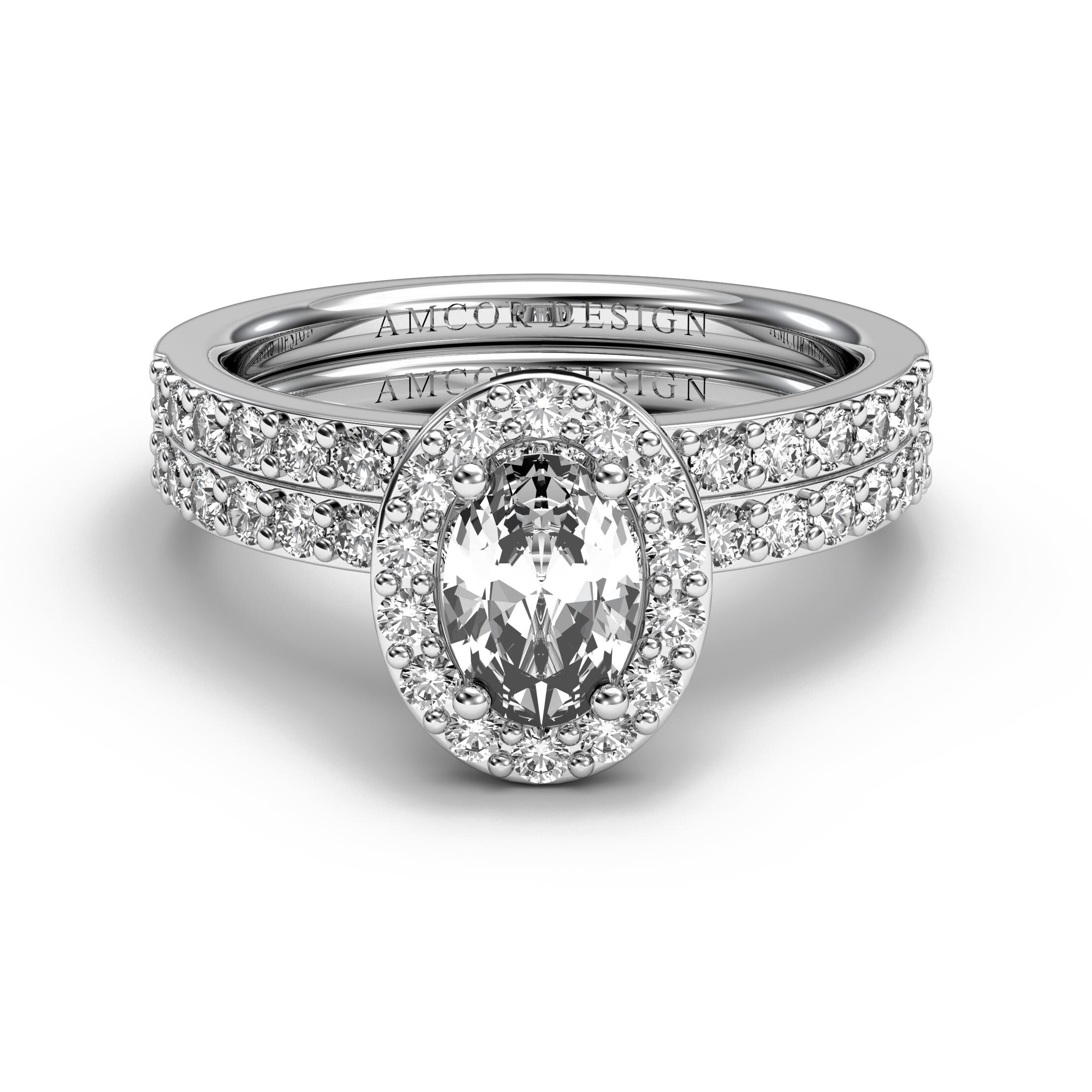 gold wedding band and silver engagement ring