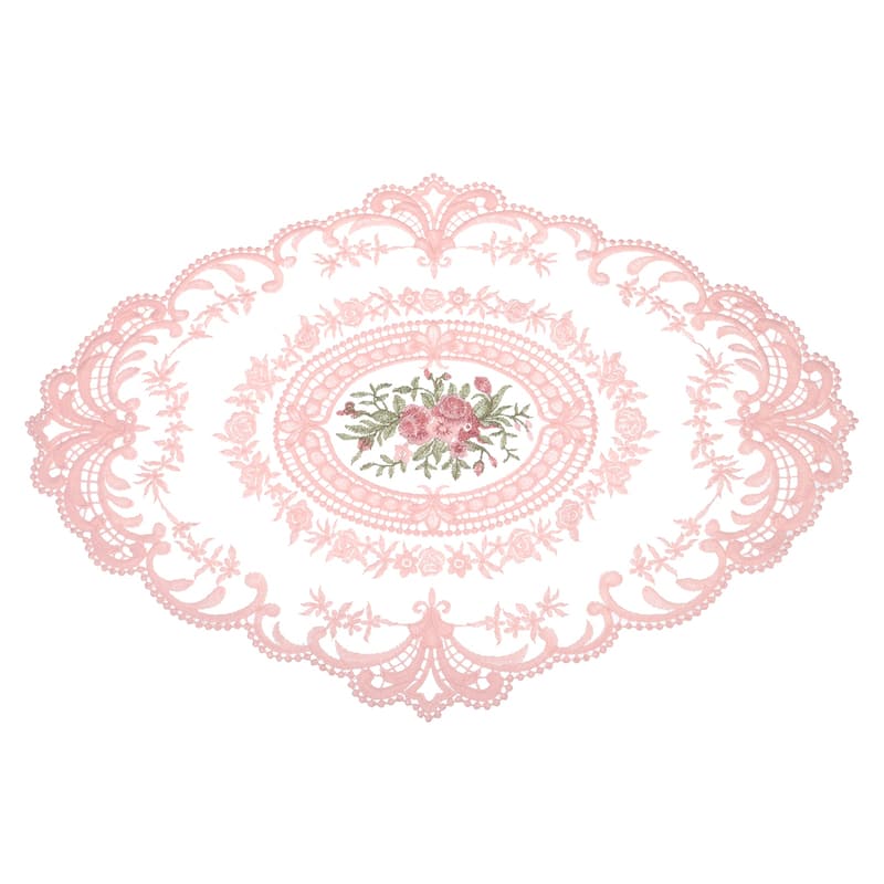 12x16in Retro Lace Placemat Oval French Crochet Doilies