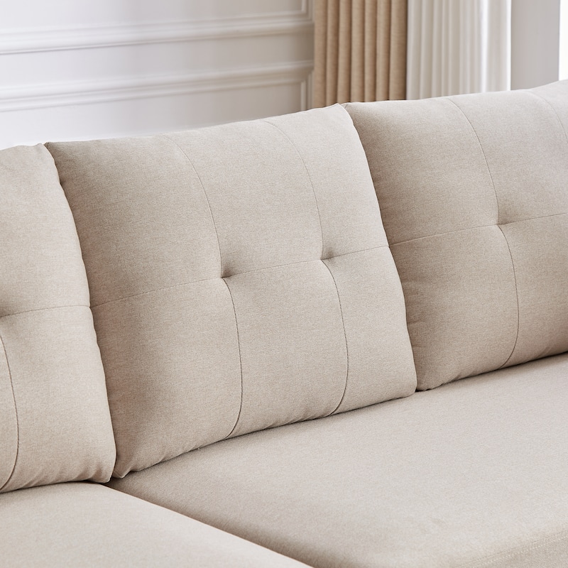 Modular Sectional Sofa Couch L Shaped With Chaise Storage Ottoman and Side Bags For Living Room