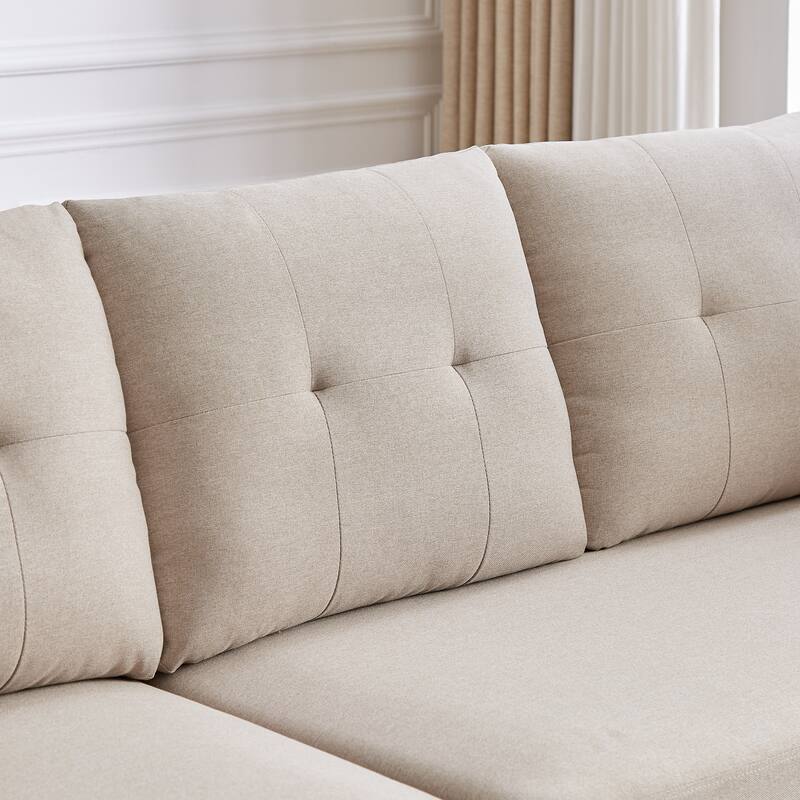 Modular Sectional Sofa Couch L Shaped With Chaise Storage Ottoman and Side Bags For Living Room