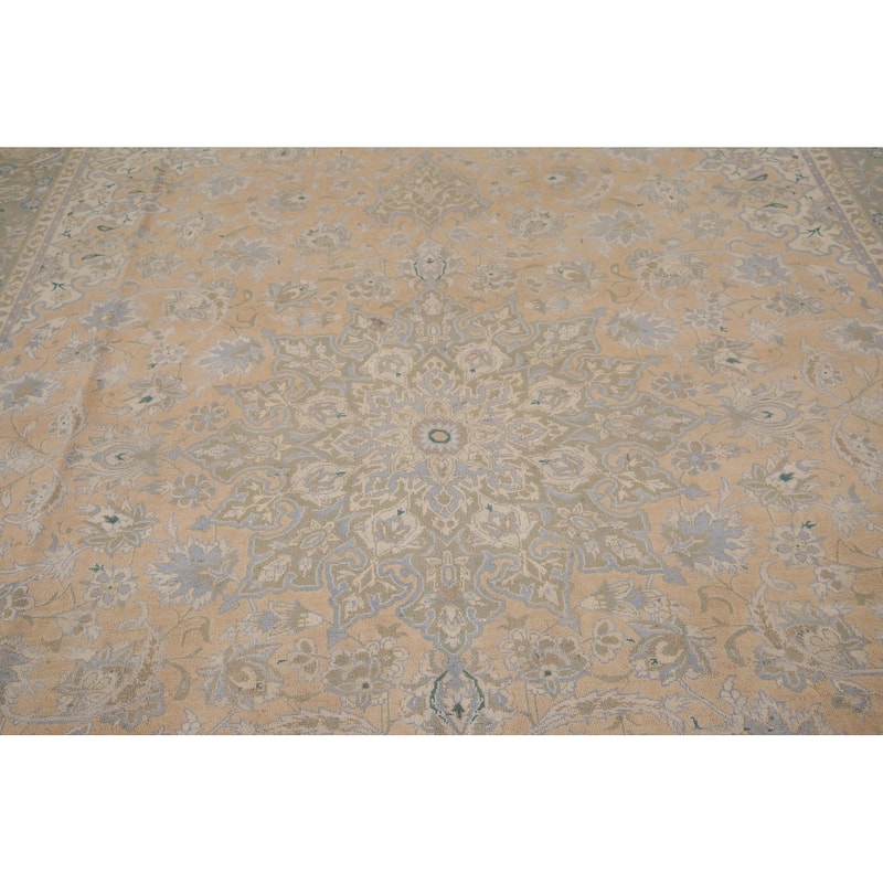 Muted Najafabad Vintage Persian Area Rug Hand-Knotted Wool Carpet - 9'10" x 12'8"