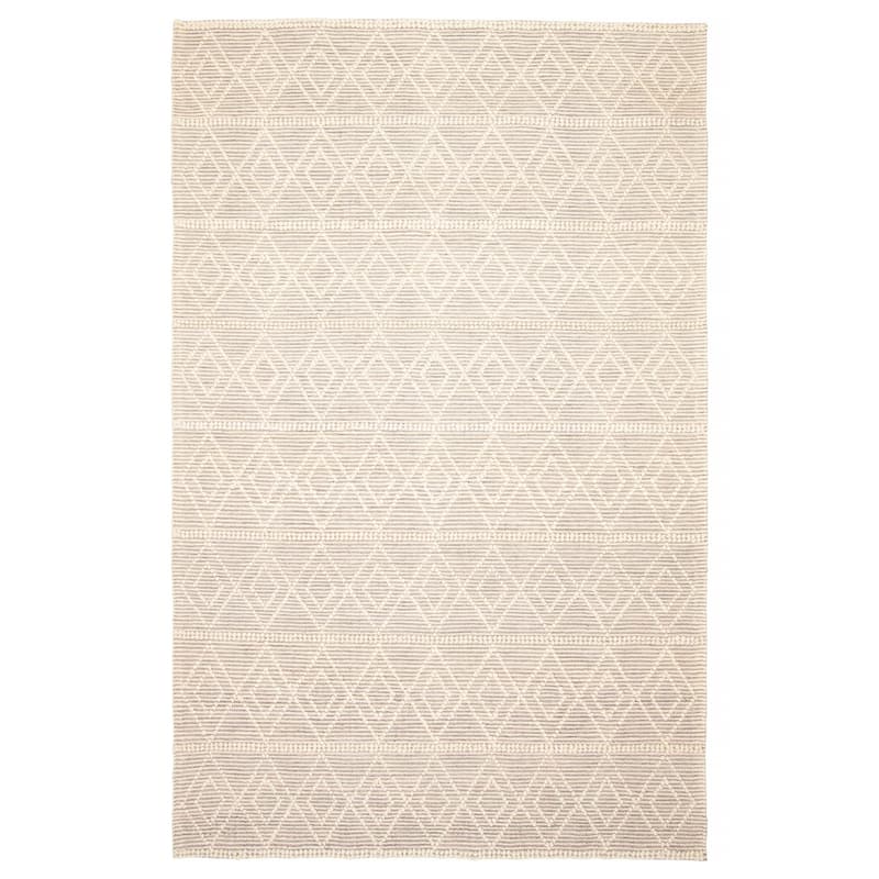 ECARPETGALLERY Braid weave Sienna Cream Wool Rug - 6'2 x 9'3 - Cream - 6'2 x 9'3