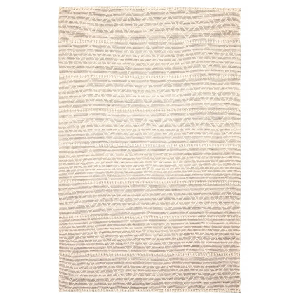 ECARPETGALLERY Braid weave Sienna Cream Wool Rug - 6'2 x 9'3
