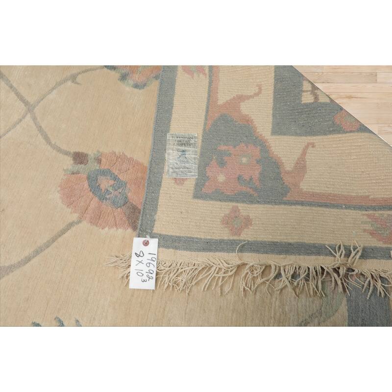 8x10 Hand Knotted Wool Ivory Tibetan Crafts Tufenkian Swiss Wash Rug - 8' x 10'