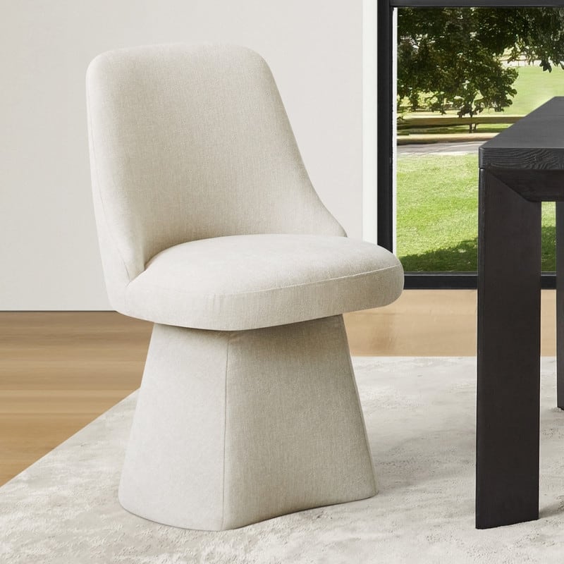 Spruce & Spring Anna Modern Upholstered Swivel Armless Dining Chair