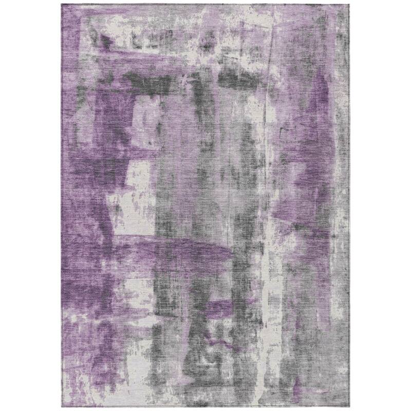 HomeRoots Abstract Transitional Rectangle Outdoor Rug