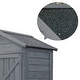preview thumbnail 7 of 8, Fir Wood Outdoor Storage Cabinet Garden Shed with Waterproof Asphalt Roof