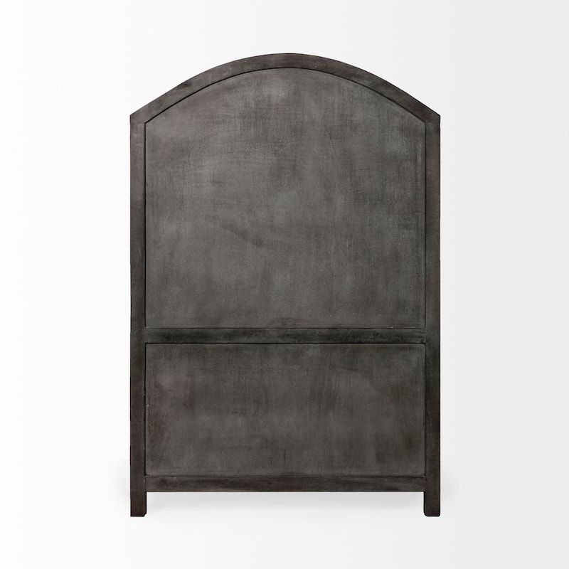 Barrett Dark Grey Solid Wood Display Cabinet