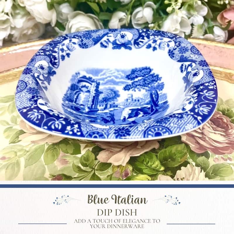 Spode Blue Italian Dip Dish - 5 in