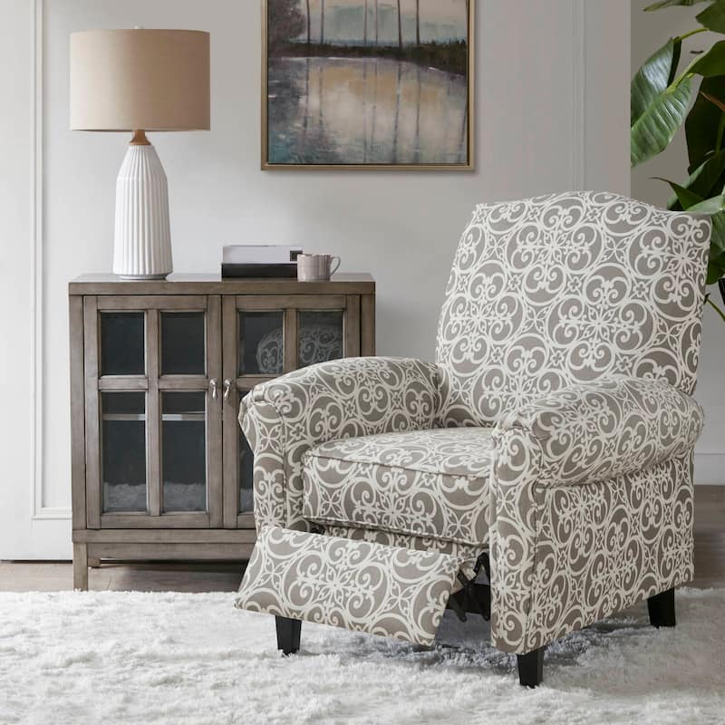 Madison Park Oscar Grey Push Back Recliner