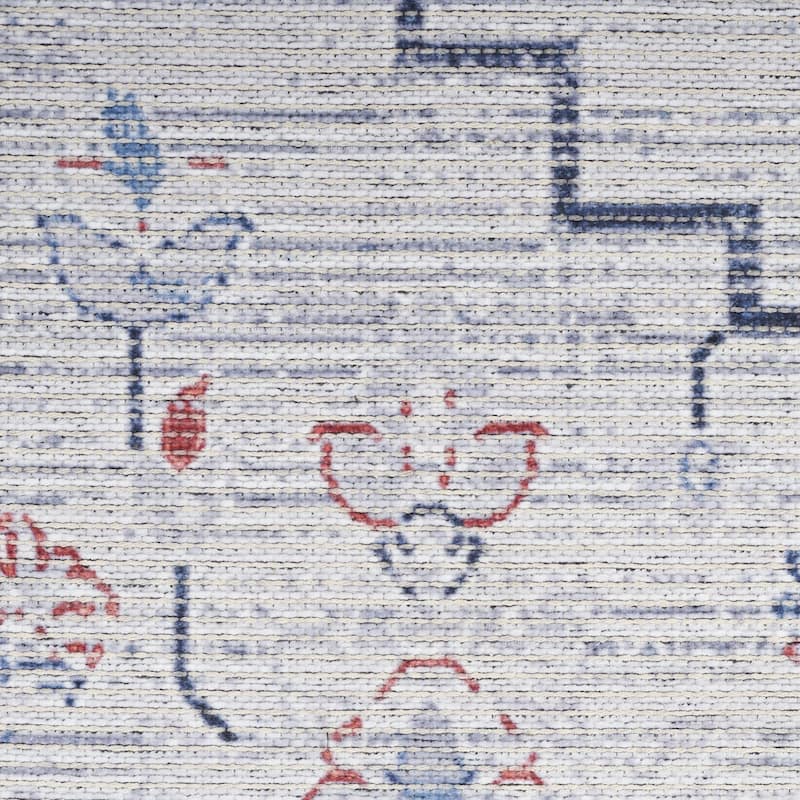 Power Loomed Floral Traditional Area Rug - 72' X '48' X '0.28