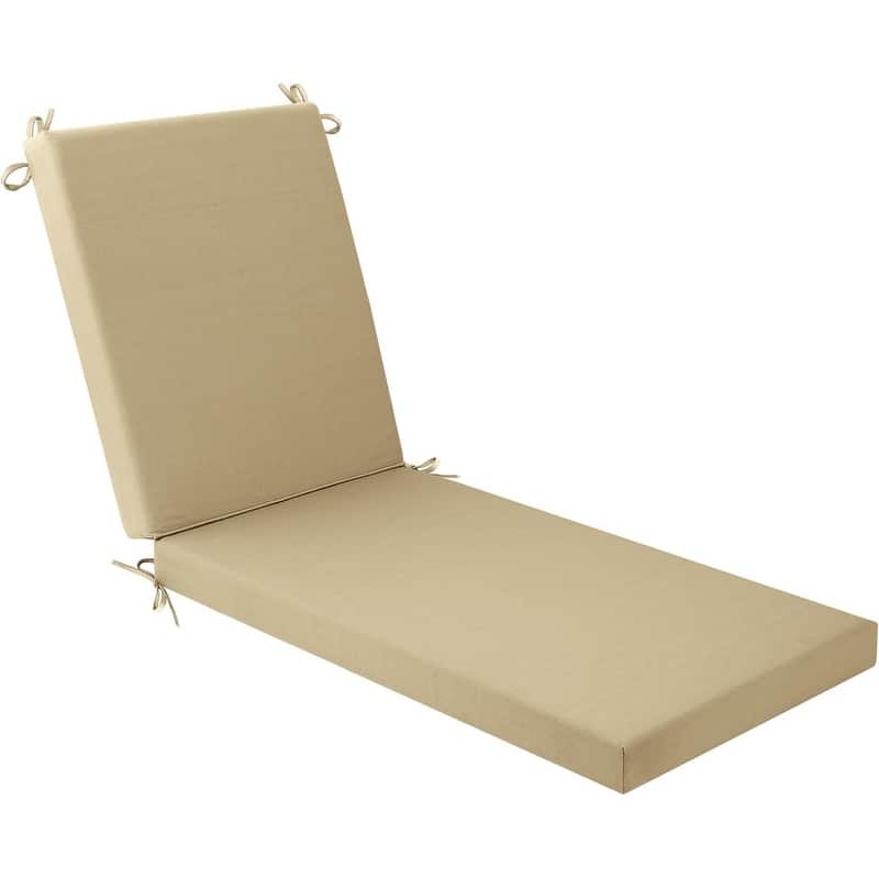 WINSOON Chaise Lounge Cushions Outdoor 80 x 26 x 3 Inch - Light Brown