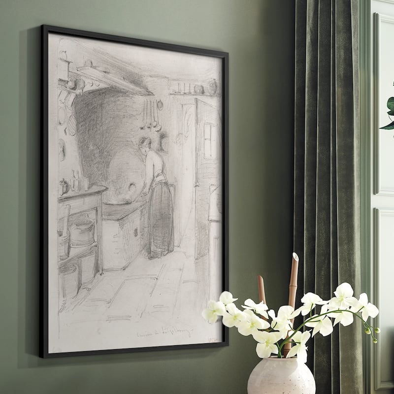 Vintage Sketch LIV -Framed Print