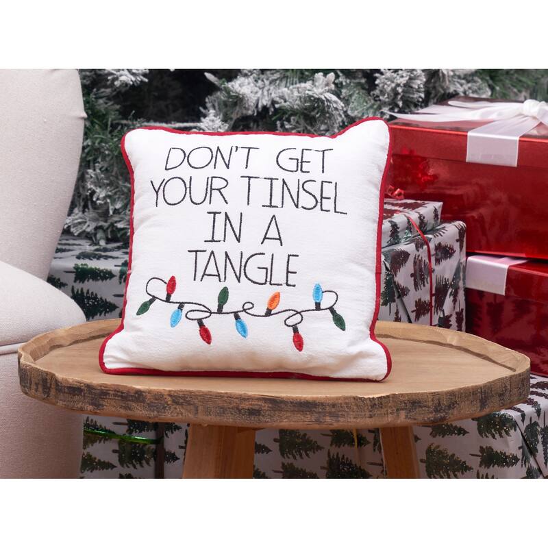 Tinsel In A Tangle Pillow