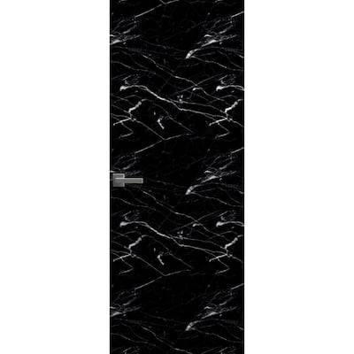 Solid Hidden Door with Handle Planum 0010 Nero Marquina