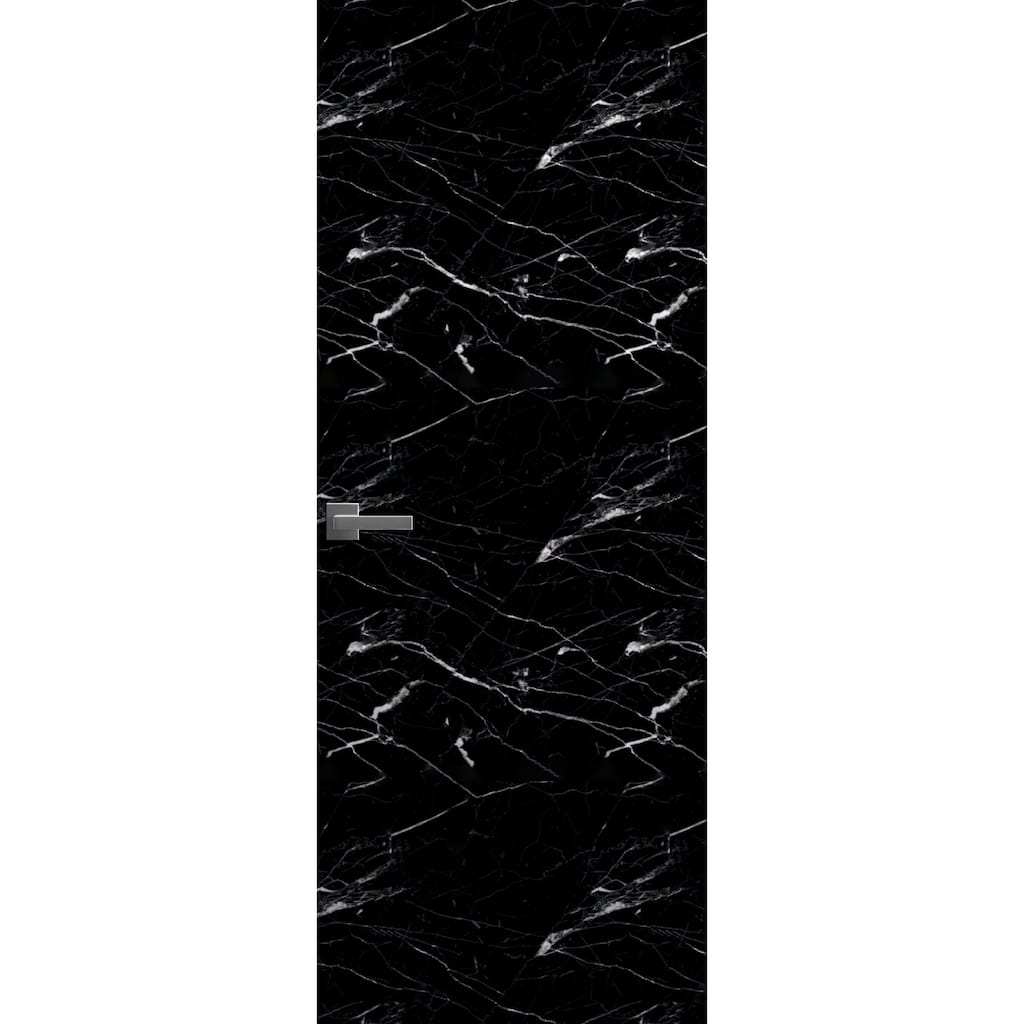 Solid Hidden Door with Handle Planum 0010 Nero Marquina