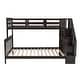 preview thumbnail 7 of 13, Stairway Design Twin-Over-Full Bunk Bed with Storage and Guard Rail for Bedroom
