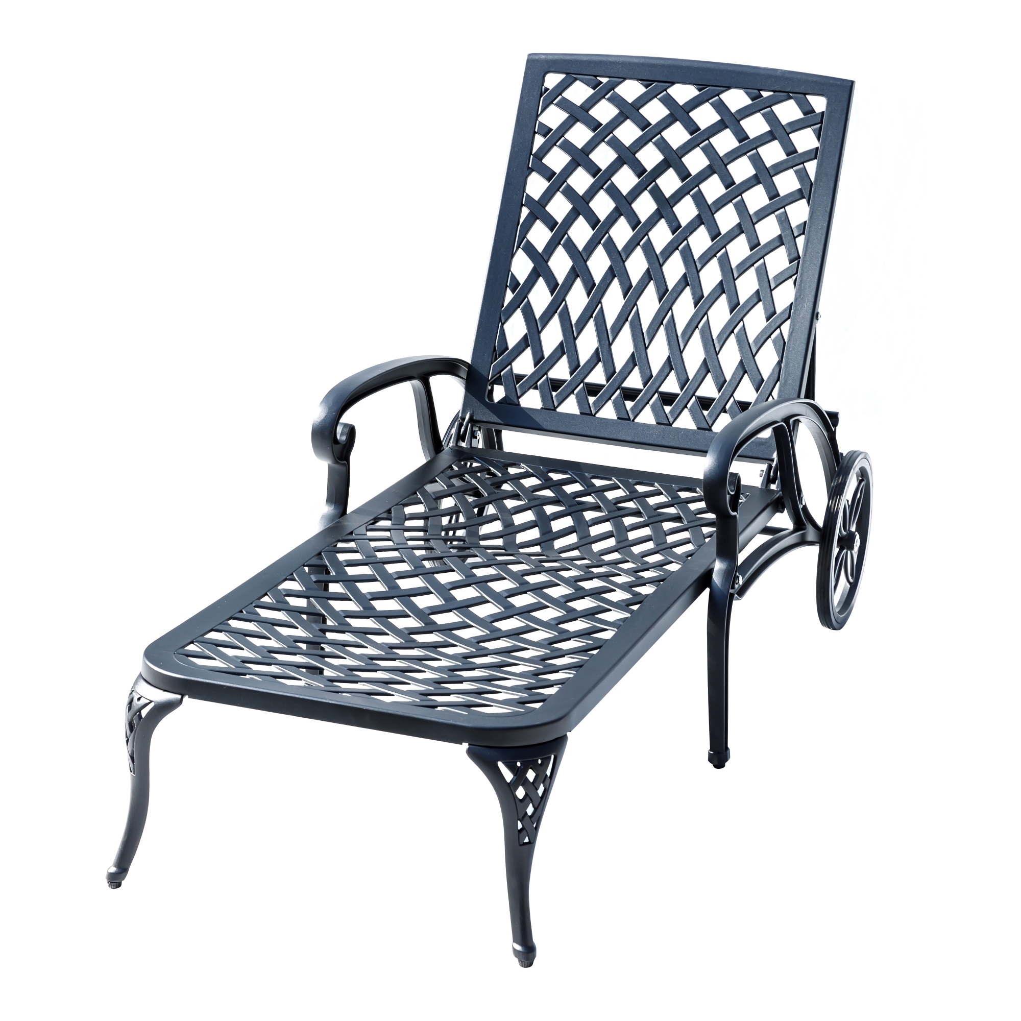 Cast Aluminum Outdoor Garden Bench with LED Lights - 53