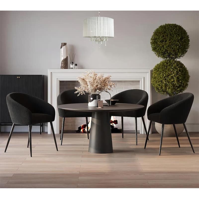 5-Light White Chandelier With Clear Crystal Accents