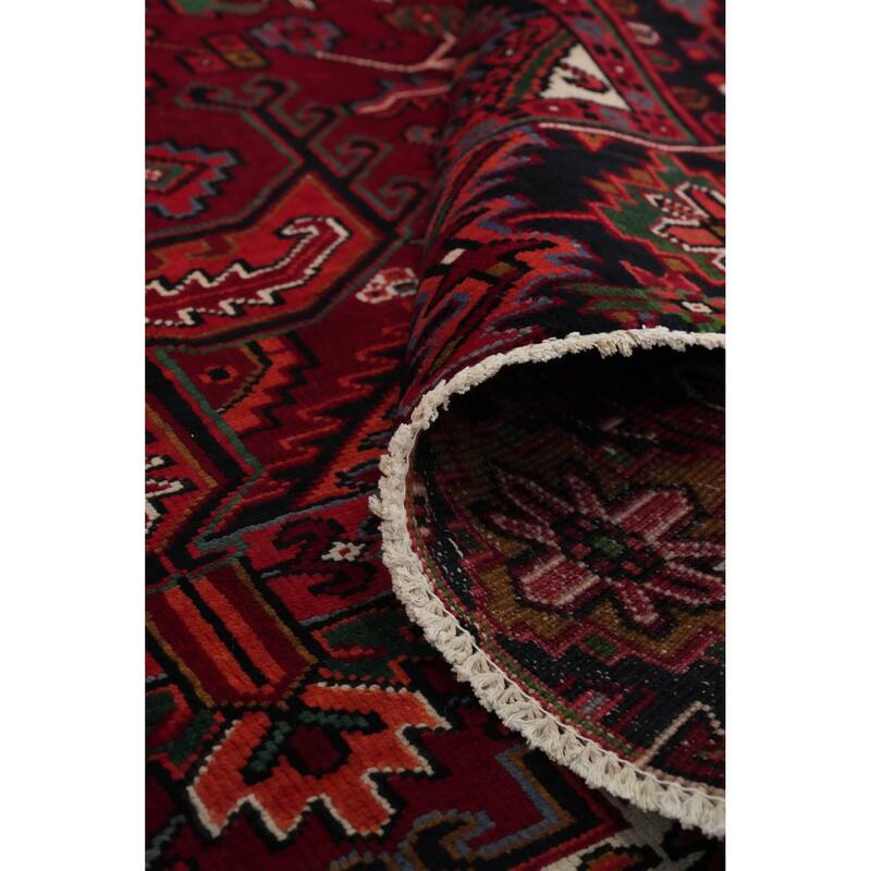 Hand Knotted Oriental 100% Wool Carpet Traditional Medallion Red Heriz Area Rug - 11' 0'' X 8' 0''