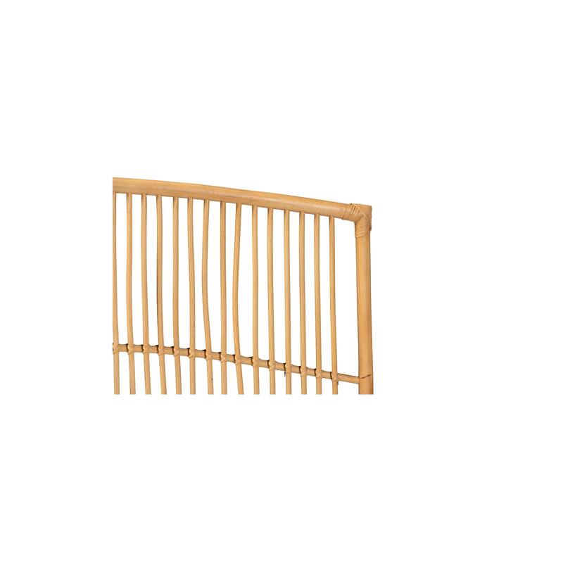 Rattan Headboard Wall Mount Modern Boho Bedroom Decor Natural Brown