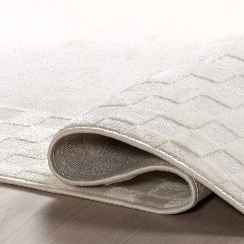 Nuloom Kalina High-Low Checkered Bordered Area Rug