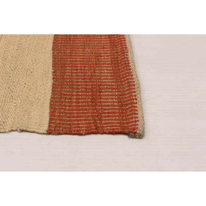 ECARPETGALLERY Flat-Weave Ankara FW Cream Wool Kilim - 10'3 x 12'9