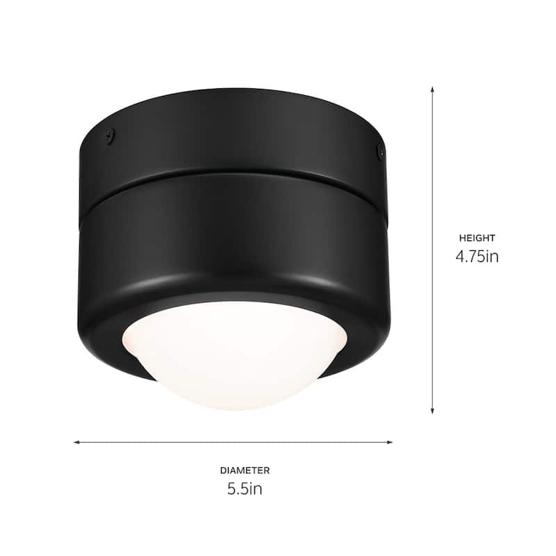Kichler Lighting Tibbi 5.5 in. 1-Light Black Integrated LED Flush Mount Light